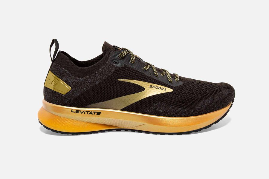 Brooks Levitate 4 Road Loopschoenen Dames - Zwart/Goud - 345768YMP